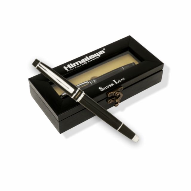 Silver Leaf Roller Ball Pen